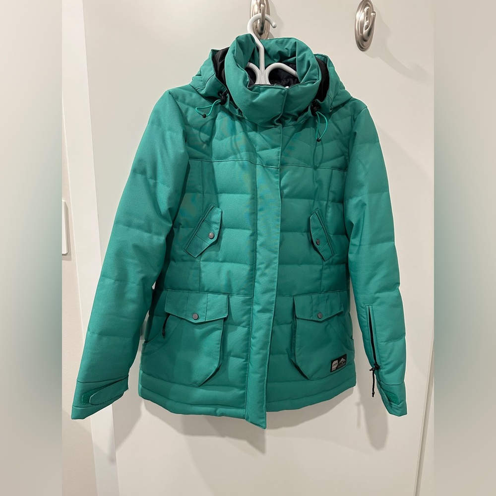 Orage Green Puffer Ski Jacket